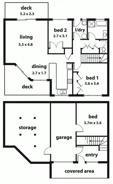 Floorplan of Homely unit listing, 2/17 Brunswick Avenue, Coffs Harbour NSW 2450