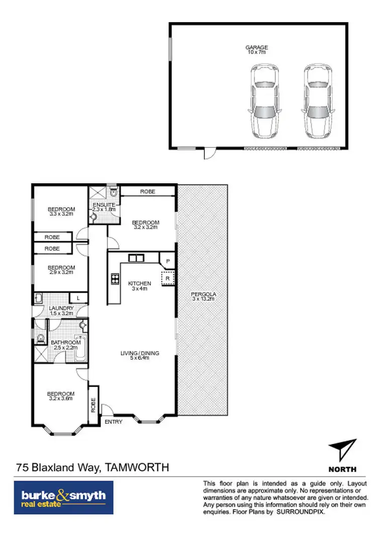 Floorplan of Homely house listing, 75 Blaxland Way, Tamworth NSW 2340
