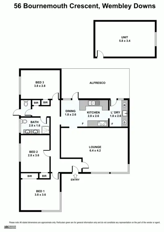 Floorplan of Homely house listing, 56 Bournemouth Crescent, Wembley Downs WA 6019