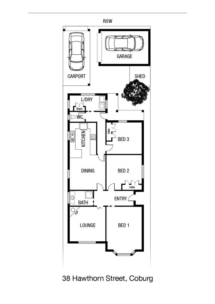 Floorplan of Homely house listing, 38 Hawthorn Street, Coburg VIC 3058