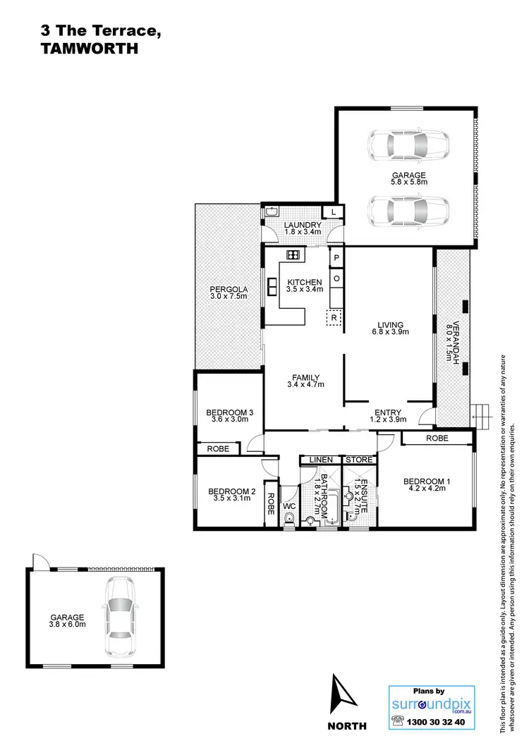 Floorplan of Homely house listing, 3 The Terrace, Tamworth NSW 2340