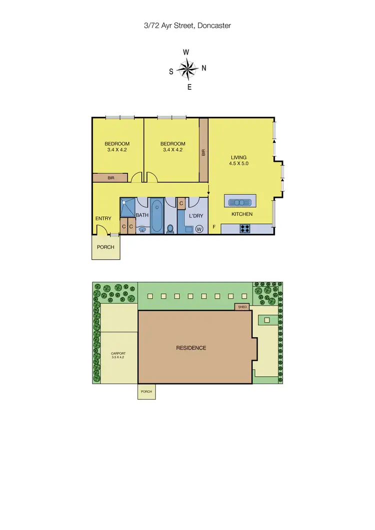 Floorplan of Homely unit listing, 3/72 Ayr Street, Doncaster VIC 3108