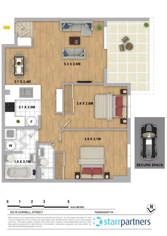 Floorplan of Homely unit listing, 93/18 Sorrell Street, Parramatta NSW 2150