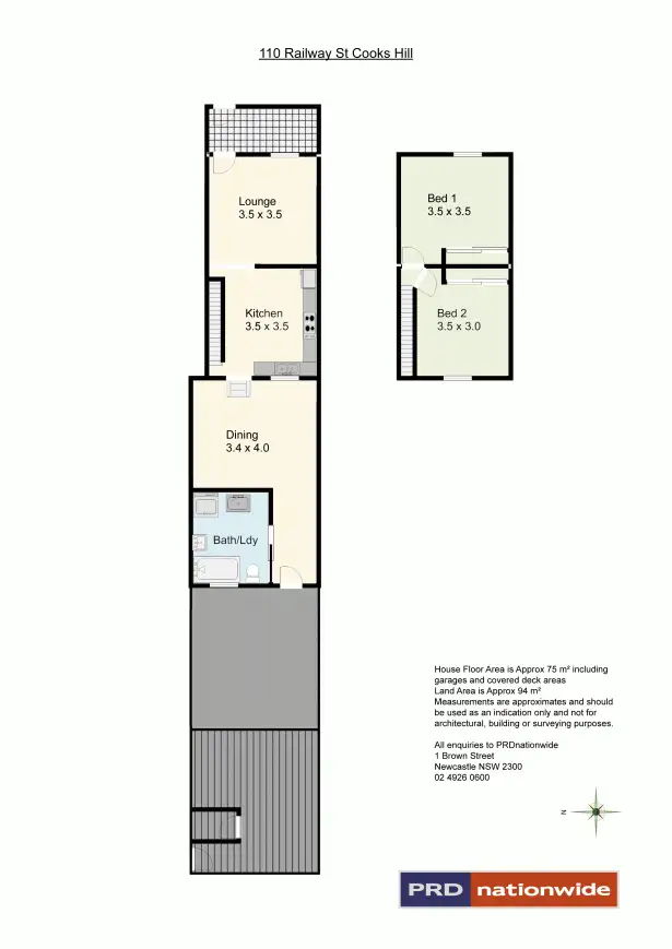 Floorplan of Homely house listing, 110 Railway Street (SOLD), Cooks Hill NSW 2300