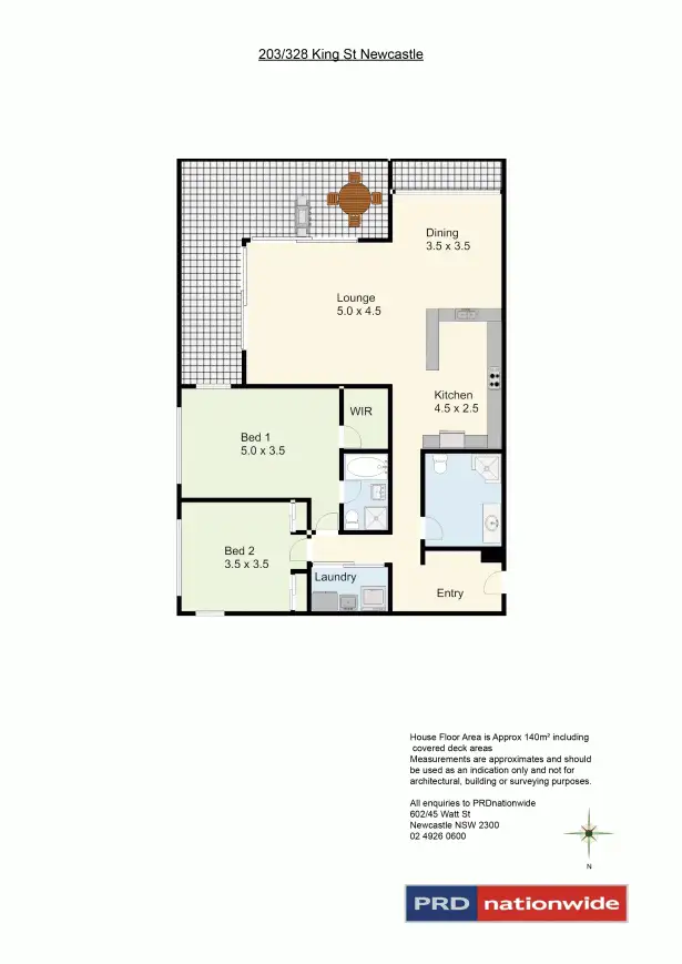 Floorplan of Homely apartment listing, 203/328 King Street, Newcastle NSW 2300