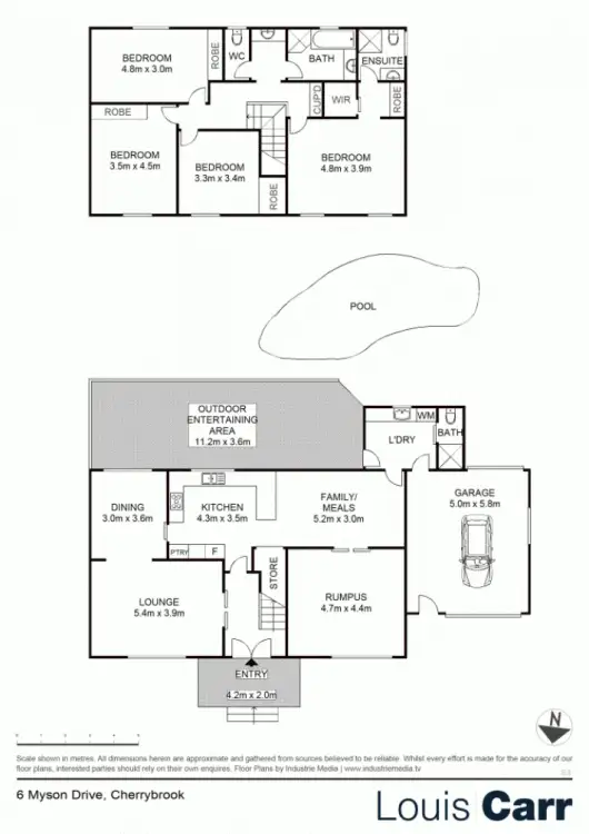 Floorplan of Homely house listing, 6 Myson Drive, Cherrybrook NSW 2126