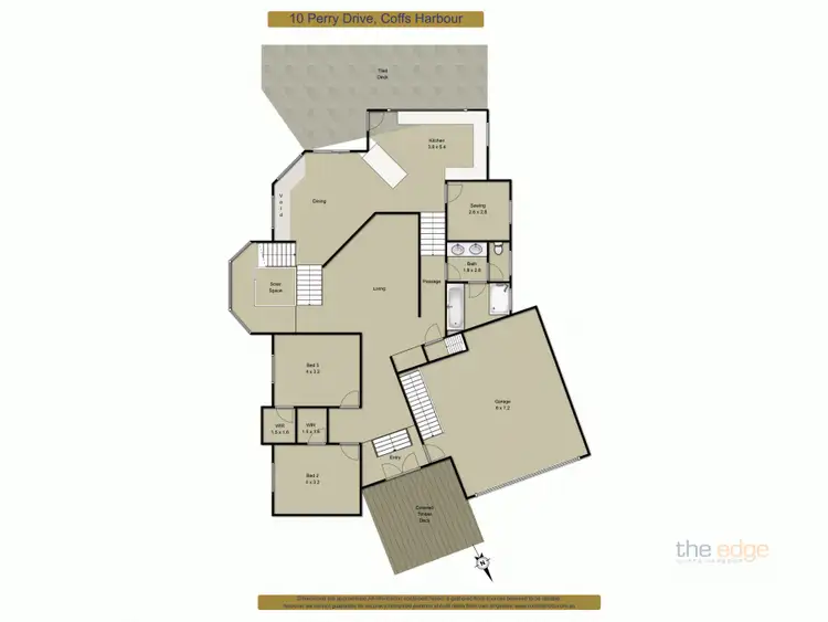 Floorplan of Homely house listing, 10 Perry Drive, Coffs Harbour NSW 2450