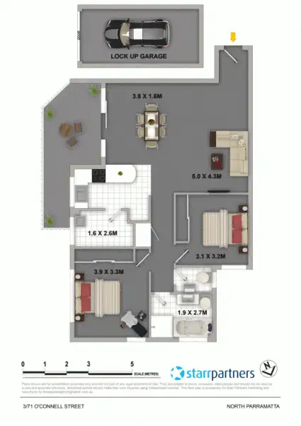 Floorplan of Homely unit listing, 3/71 O'connell Street, North Parramatta NSW 2151