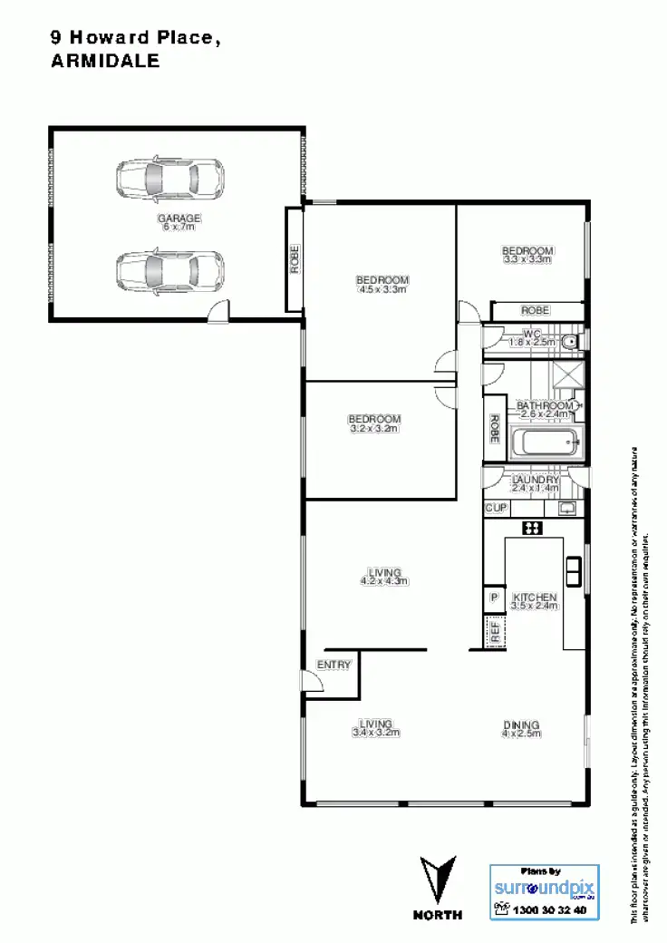 Floorplan of Homely house listing, 9 Howard Place, Armidale NSW 2350