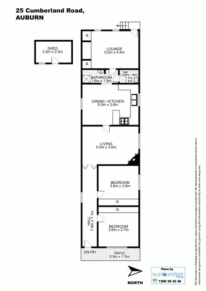 Floorplan of Homely house listing, 25 Cumberland Rd, Auburn NSW 2144