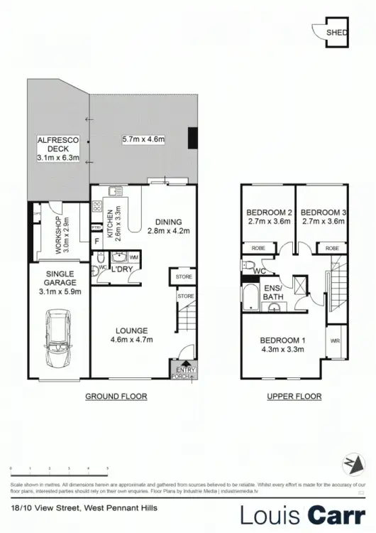 Floorplan of Homely townhouse listing, 18/10 View Street, West Pennant Hills NSW 2125