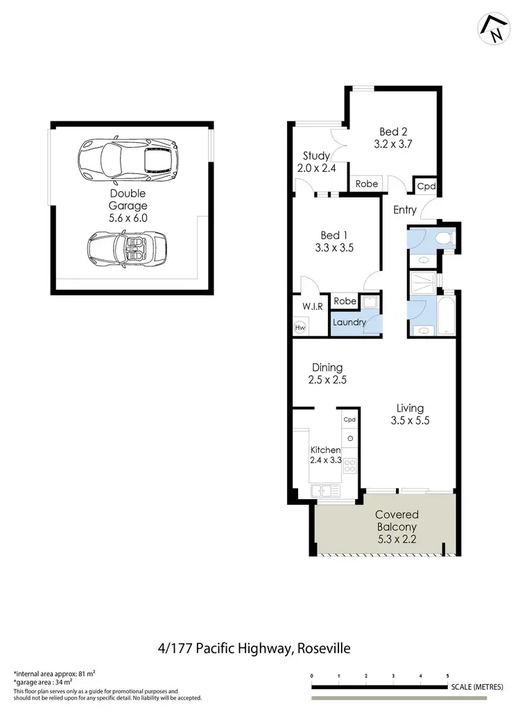 Floorplan of Homely apartment listing, 4/177 Pacific Highway, Roseville NSW 2069
