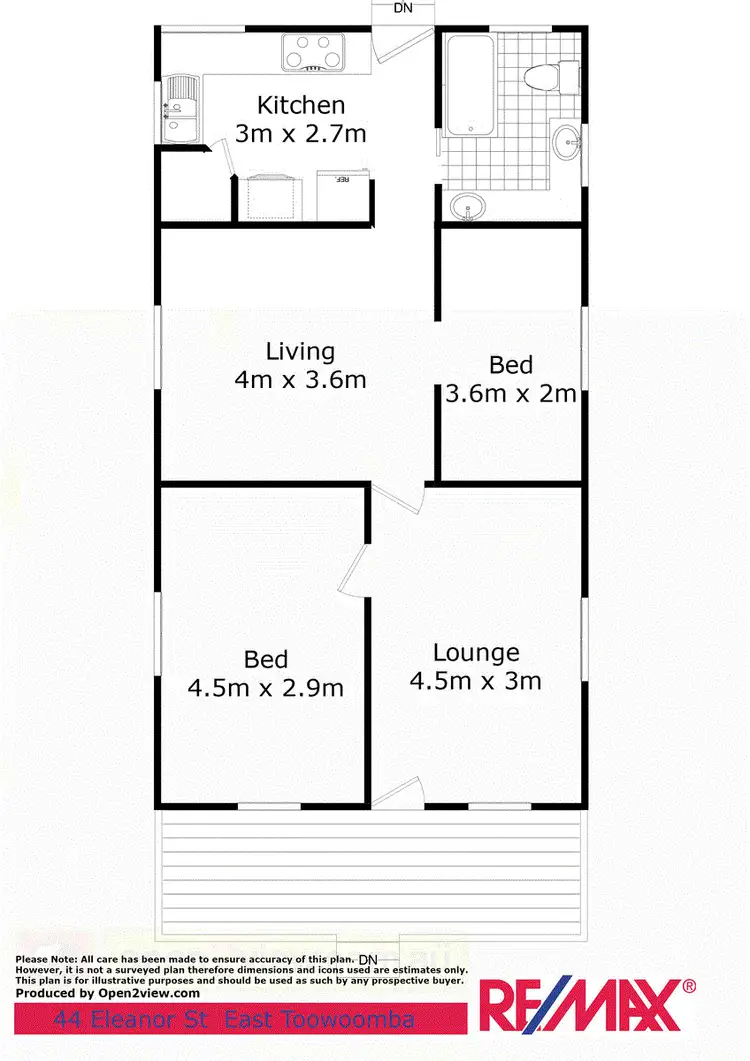 Floorplan of Homely house listing, 44 Eleanor St, East Toowoomba QLD 4350
