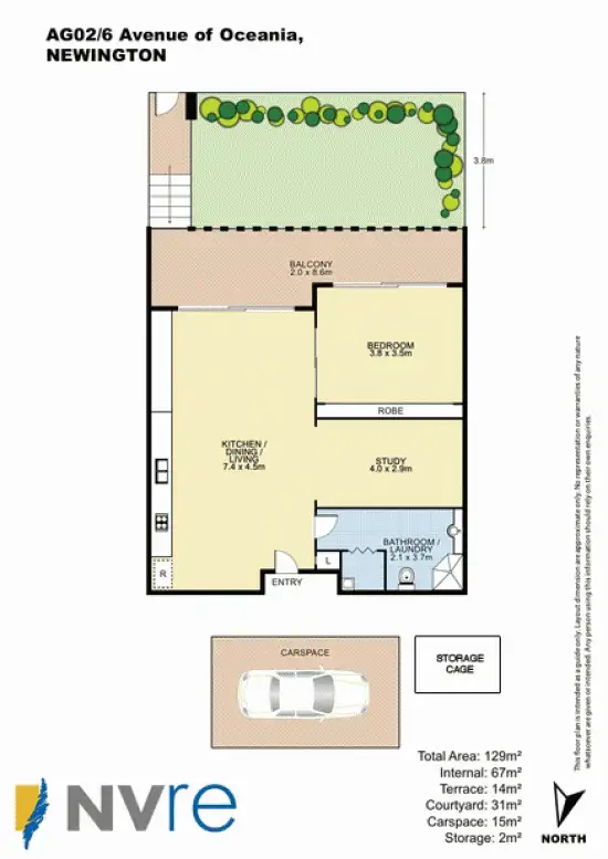 Floorplan of Homely unit listing, AG02/6 Avenue of Oceania, Newington NSW 2127