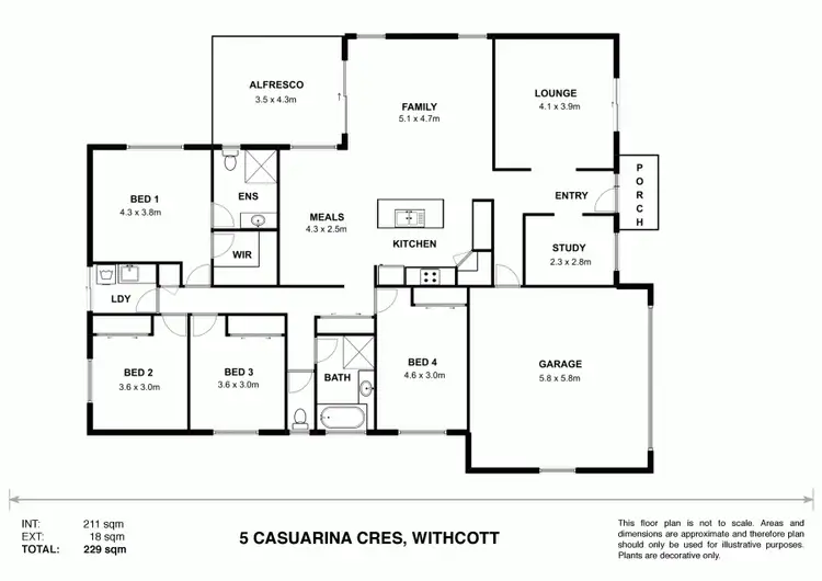 Floorplan of Homely house listing, 6 Casuarina Cres, Withcott QLD 4352