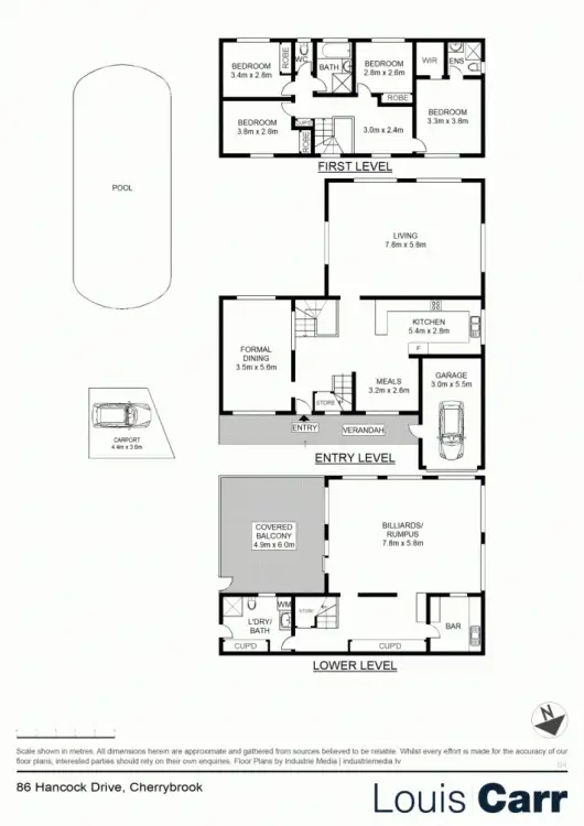 Floorplan of Homely house listing, 86 Hancock Drive, Cherrybrook NSW 2126
