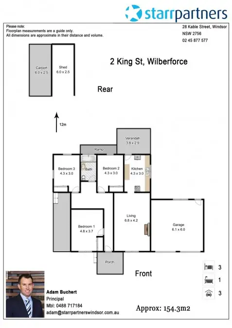 Floorplan of Homely rural property listing, 2 King Street, Wilberforce NSW 2756