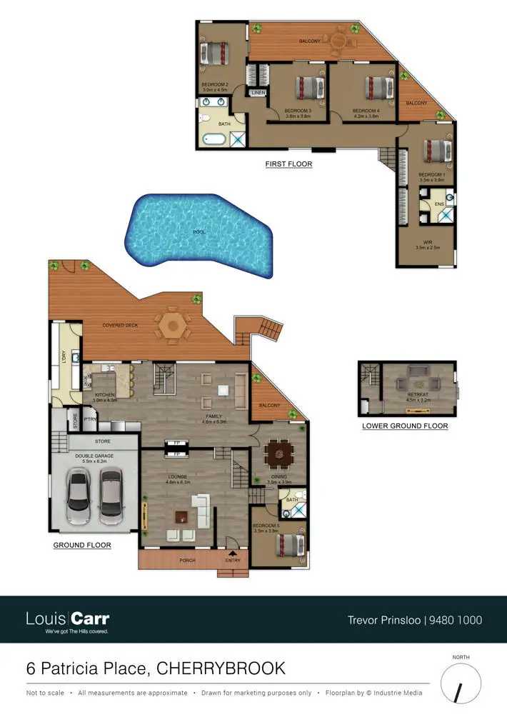 Floorplan of Homely house listing, 6 Patricia Place, Cherrybrook NSW 2126