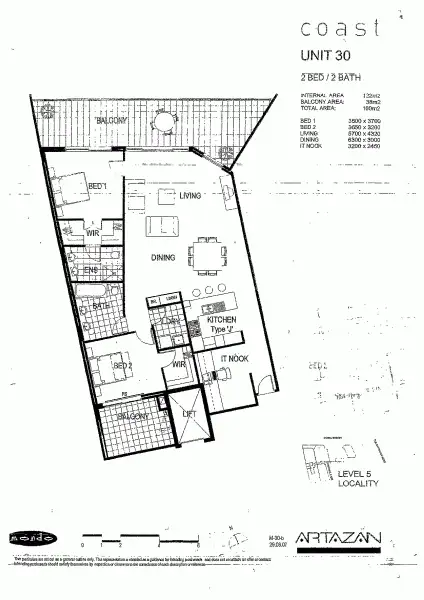 Floorplan of Homely unit listing, 30/35-37 Coral Street, The Entrance NSW 2261