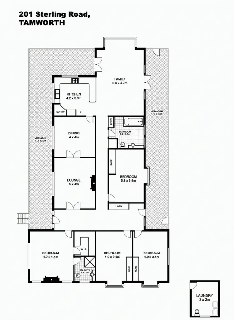 Floorplan of Homely rural property listing, 201 Stirling Road, Tamworth NSW 2340