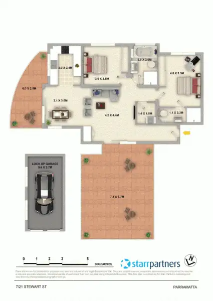 Floorplan of Homely unit listing, 7/21-23 Stewart Street, Parramatta NSW 2150