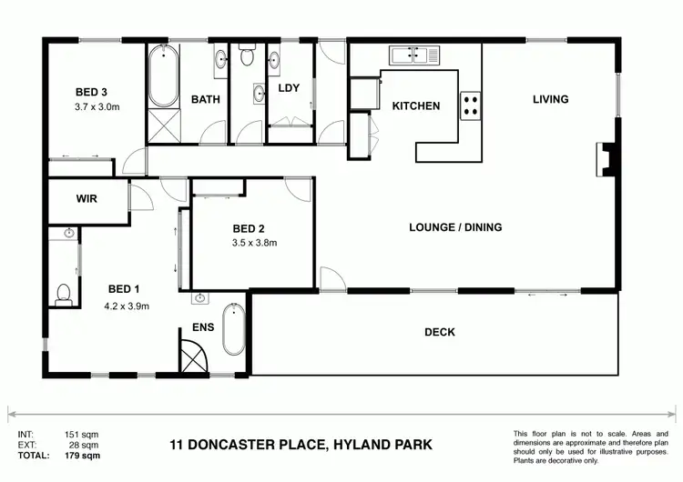 Floorplan of Homely house listing, 11 Doncaster Place, Hyland Park NSW 2448