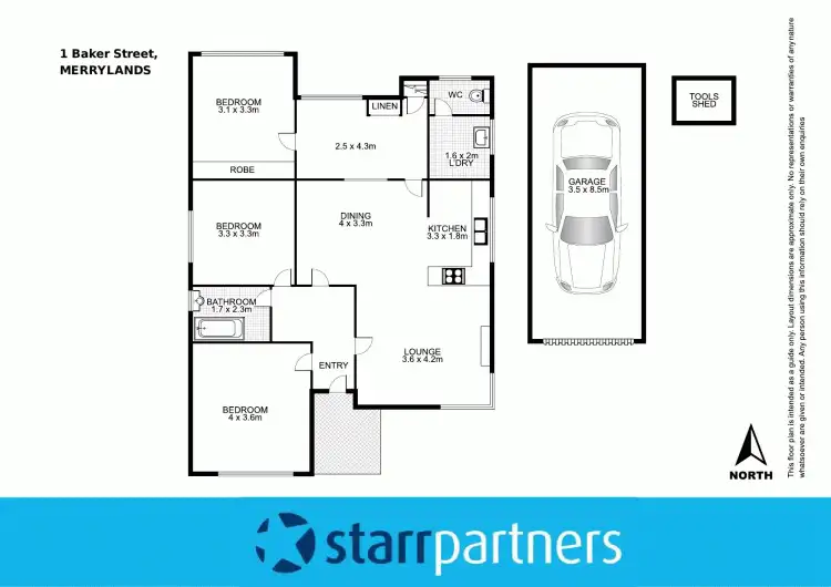 Floorplan of Homely house listing, 1 Baker Street, Merrylands NSW 2160