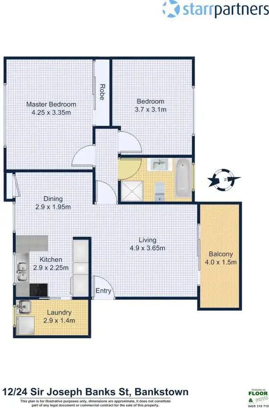 Floorplan of Homely unit listing, 12/24 Sir Joseph Banks Street, Bankstown NSW 2200