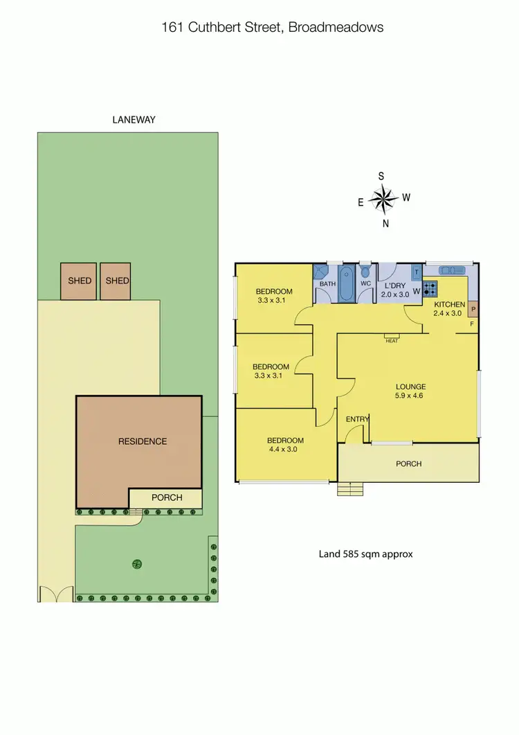 Floorplan of Homely house listing, 161 Cuthbert Street, Broadmeadows VIC 3047