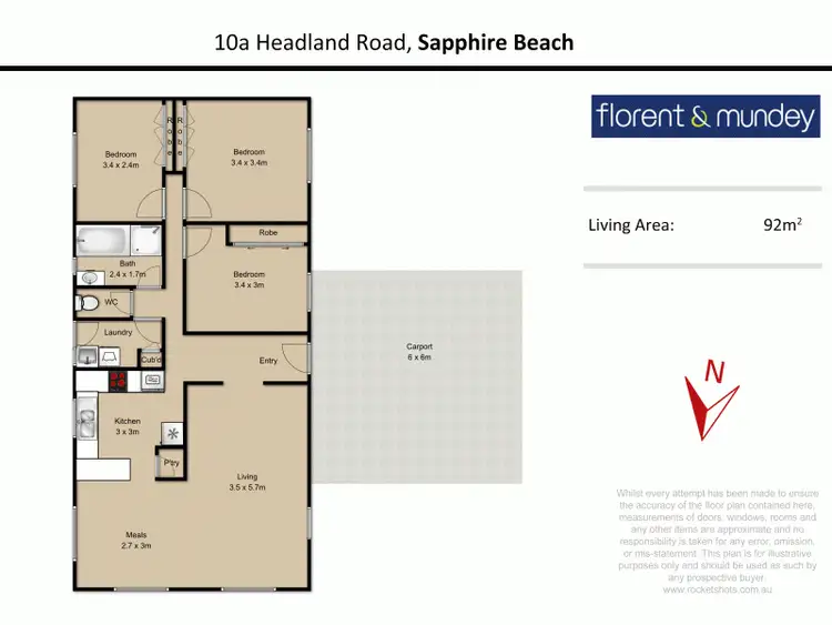 Floorplan of Homely house listing, 10A Headlands Rd, Sapphire Beach NSW 2450