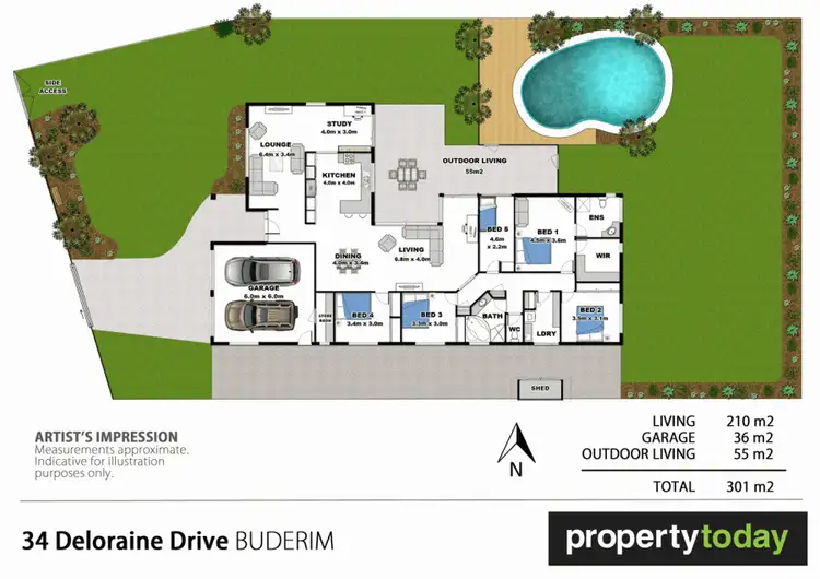 Floorplan of Homely house listing, 34 Deloraine Drive, Buderim QLD 4556