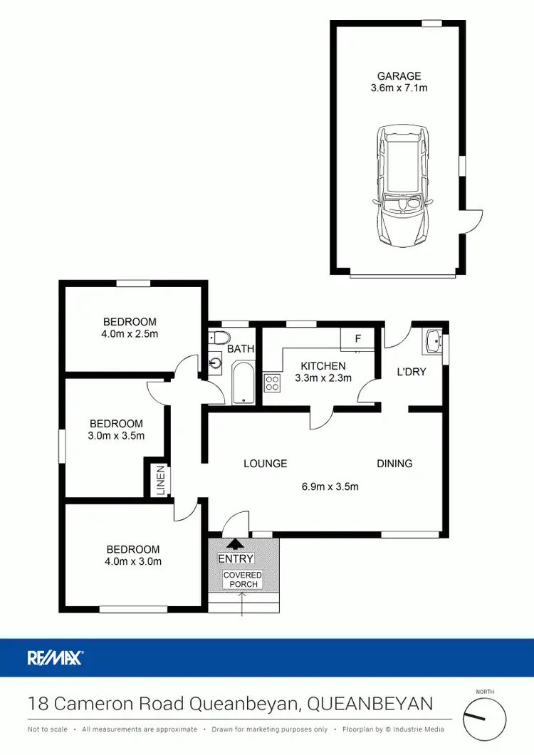Floorplan of Homely house listing, 18 Cameron Road, Queanbeyan NSW 2620