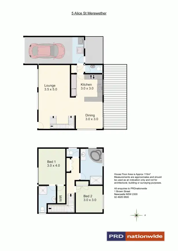 Floorplan of Homely townhouse listing, 5 Alice Street, Merewether NSW 2291