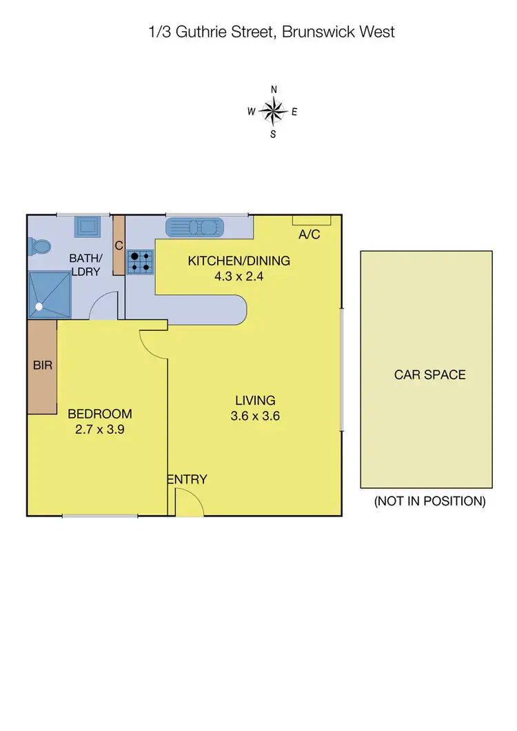 Floorplan of Homely apartment listing, 1/3 Guthrie Street, Brunswick West VIC 3055