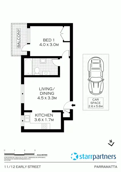 Floorplan of Homely unit listing, 11/12 Early St, Parramatta NSW 2150
