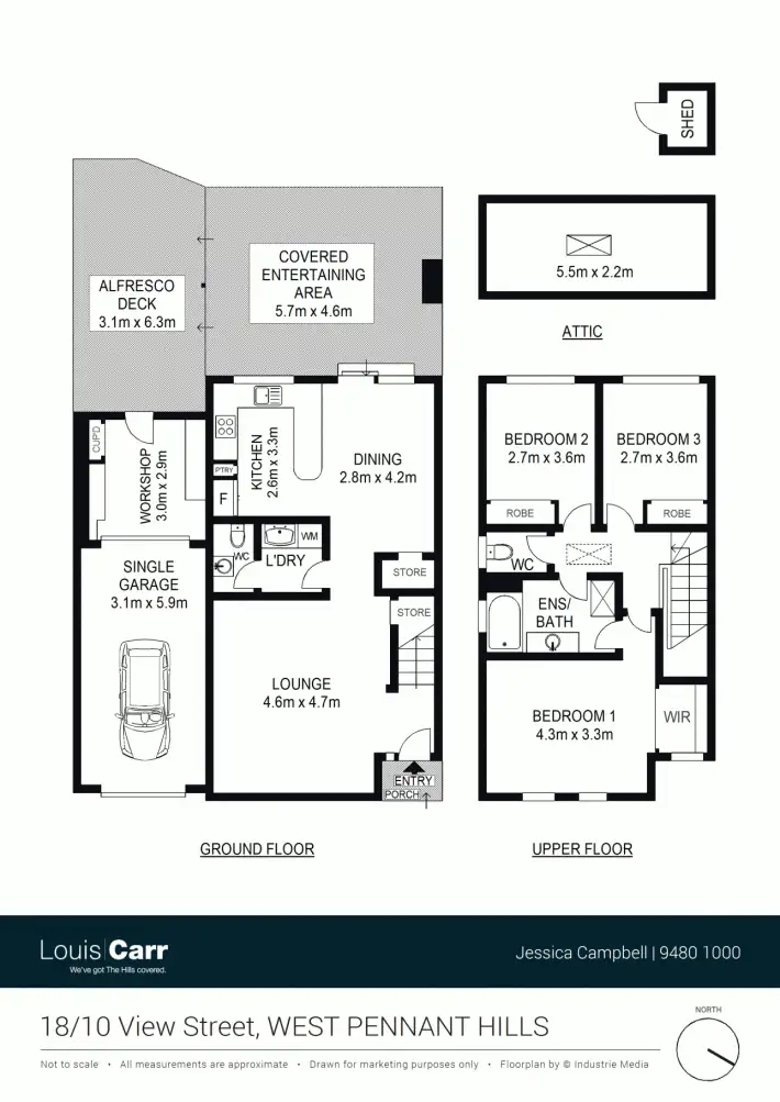 Floorplan of Homely townhouse listing, 18/10 View Street, West Pennant Hills NSW 2125