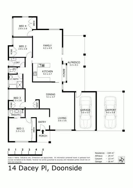 Floorplan of Homely house listing, 14 Dacey Place, Doonside NSW 2767