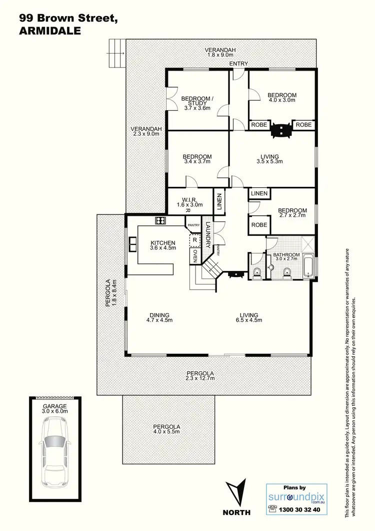 Floorplan of Homely house listing, 99 Brown Street, Armidale NSW 2350