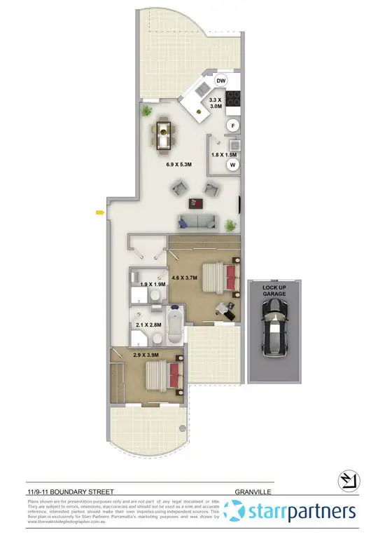 Floorplan of Homely apartment listing, 11/9-11 Boundary Street, Granville NSW 2142