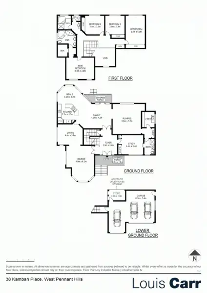 Floorplan of Homely house listing, 38 Kambah Place, West Pennant Hills NSW 2125