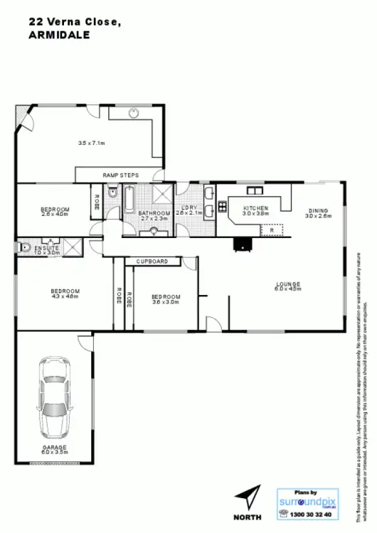 Floorplan of Homely house listing, 22 Verna Close, Armidale NSW 2350