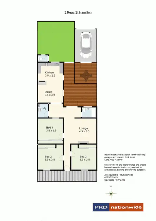 Floorplan of Homely house listing, 3 Reay Street, Hamilton NSW 2303