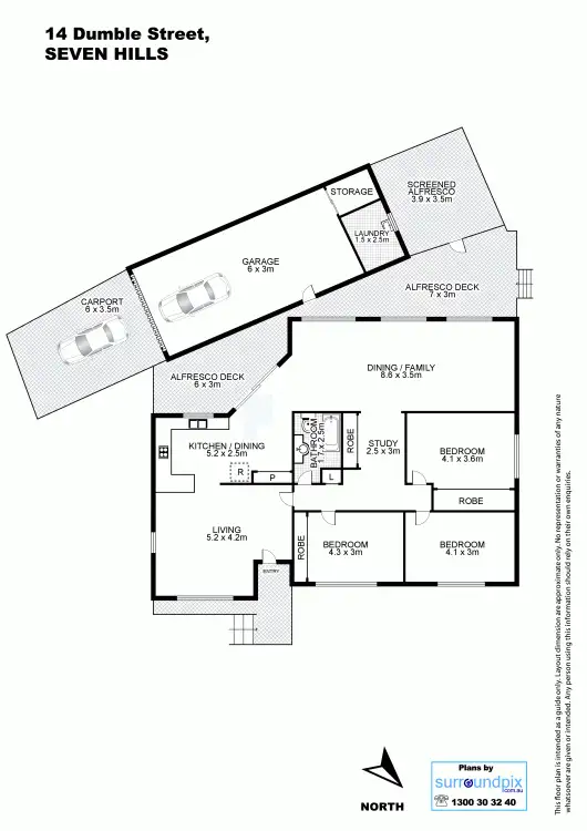 Floorplan of Homely house listing, 14 Dumble Street, Seven Hills NSW 2147