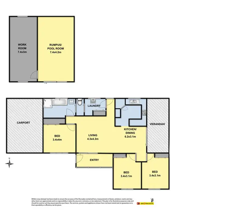 Floorplan of Homely house listing, 37 New Station Street, Cressy VIC 3322