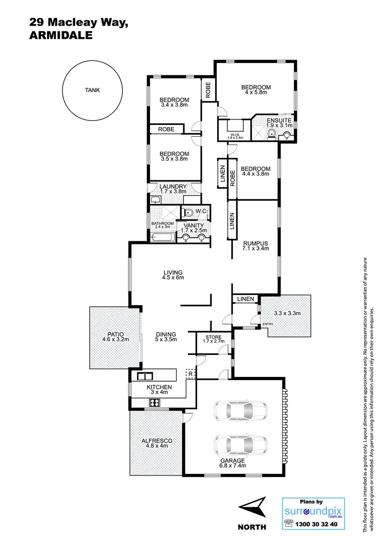 Floorplan of Homely house listing, 29 Macleay Way, Armidale NSW 2350