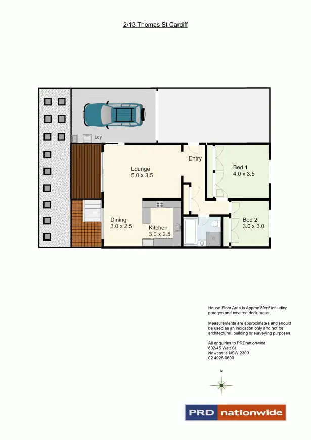 Floorplan of Homely townhouse listing, 2/13 Thomas Street, Cardiff NSW 2285