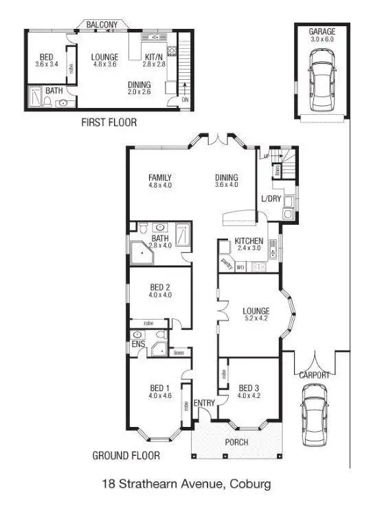 Floorplan of Homely house listing, 18 Strathearn Avenue, Coburg VIC 3058