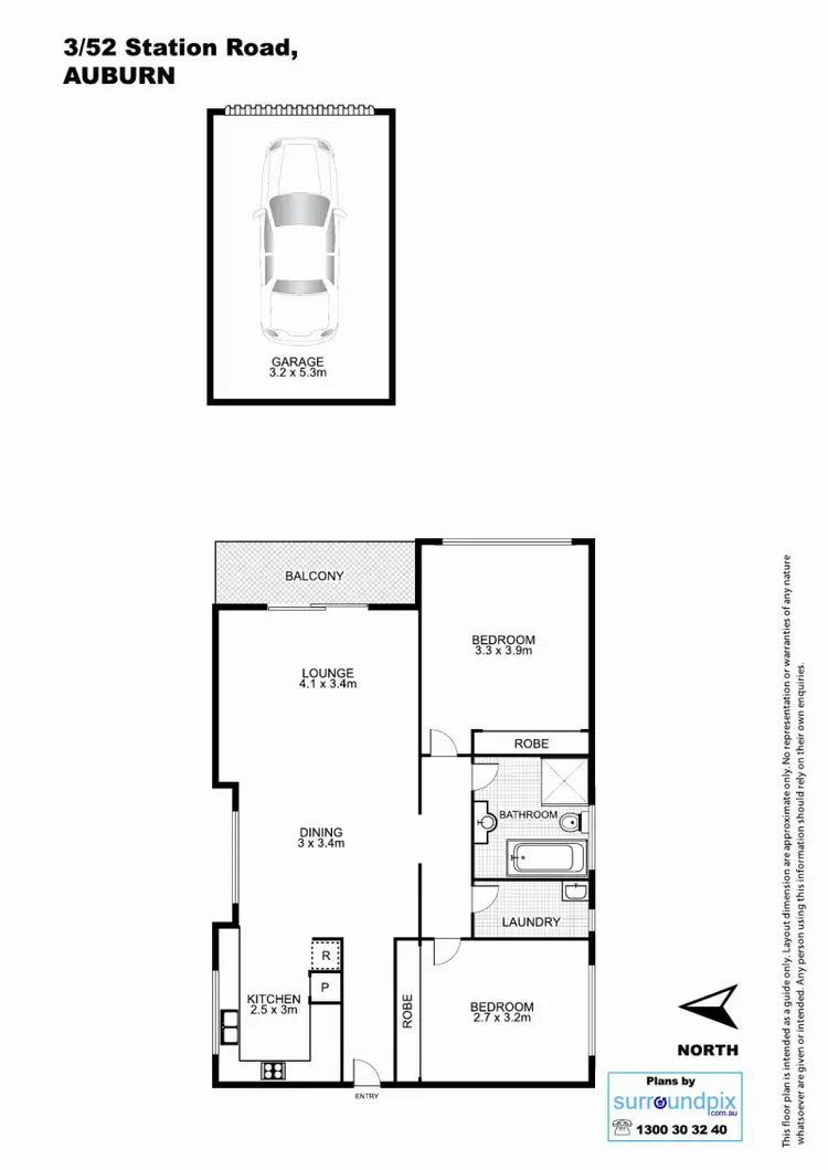 Floorplan of Homely unit listing, 3/52 Station Road, Auburn NSW 2144