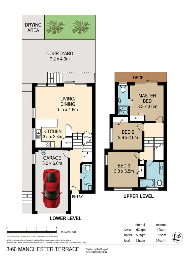Floorplan of Homely townhouse listing, 3/60 Manchester Terrace, Indooroopilly QLD 4068