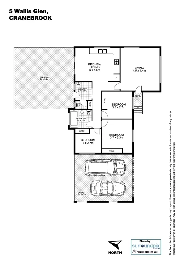 Floorplan of Homely house listing, 5 Wallis Glen, Cranebrook NSW 2749